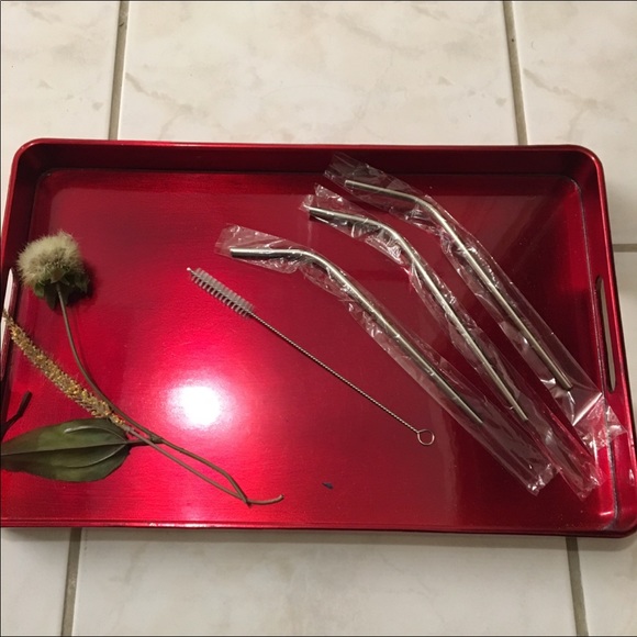 Brand New! 3 STAINLESS STEEL STRAWS with Cleaner - Picture 7 of 7